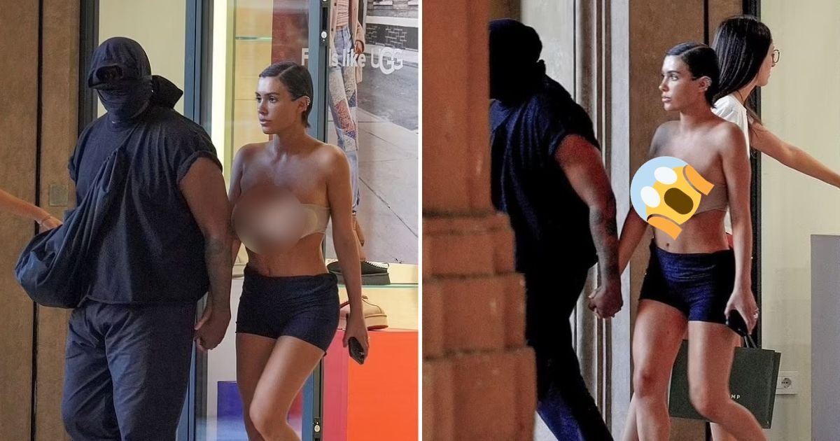 Kanye West's Wife Bianca Censori Sports Her MOST SCANDALOUS Outfit While Her Husband Walks Around All Covered Up